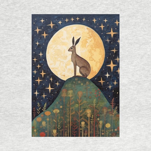 Moonlit Reverie: The Hare's Serenity by thewandswant